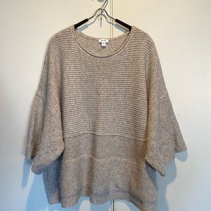 J Jill • Pure Jill • oatmeal color • kimono sleeve sweater • wool blend